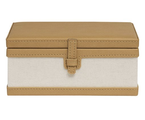 Caixa em Mdf Com Revestimento em Linho e Pu, yellow | WestwingNow