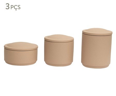 Kit Potes Decorativos em Cerâmica 3 Pçs | Westwing
