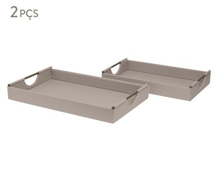 Kit Bandejas em Mdf Com Revestimento em Pu 2 Pçs | Westwing