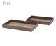 Kit Bandejas em Mdf Com Revestimento em Pu - 2 Pc, brown | WestwingNow
