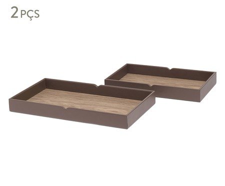 Kit Bandejas em Mdf Com Revestimento em Pu - 2 Pc | Westwing