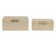 Kit Caixas em Mdf Com Revestimento em Pu 2 Pçs, beige | WestwingNow