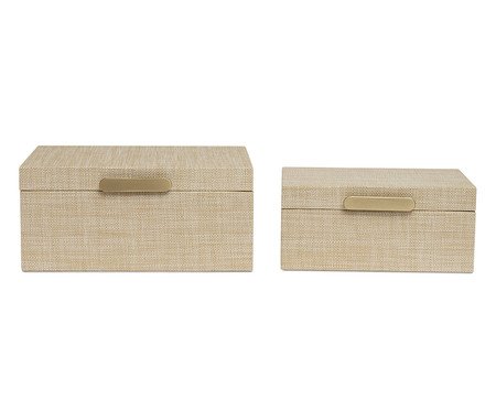 Kit Caixas em Mdf Com Revestimento em Pu 2 Pçs | Westwing