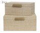 Kit Caixas em Mdf Com Revestimento em Pu 2 Pçs, beige | WestwingNow