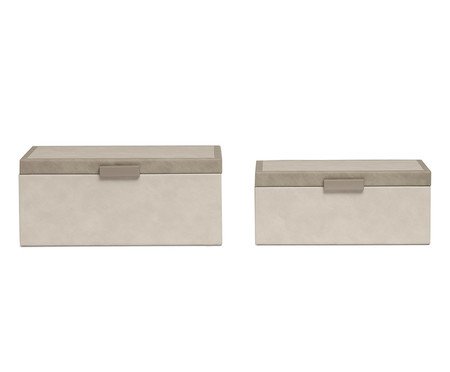 Kit Caixas em Mdf Com Revestimento em Pu 2 Pçs | Westwing