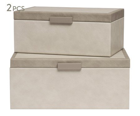 Kit Caixas em Mdf Com Revestimento em Pu 2 Pçs | Westwing