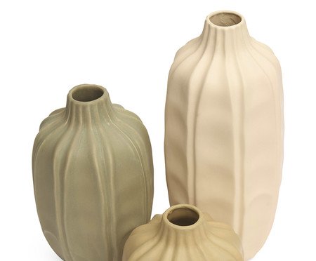 Kit Vasos em Cerâmica 3 Pçs | Westwing