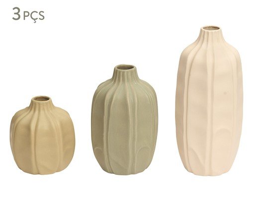 Kit Vasos em Cerâmica 3 Pçs, multicolor | WestwingNow
