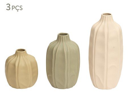 Kit Vasos em Cerâmica 3 Pçs | Westwing