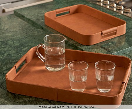 Kit Bandejas em Mdf Com Revestimento em Pu 2 Pçs | Westwing
