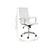 Cadeira de Escritório com Rodízios Smooth Alta - Branca, Branco, Prata / Metálico | WestwingNow