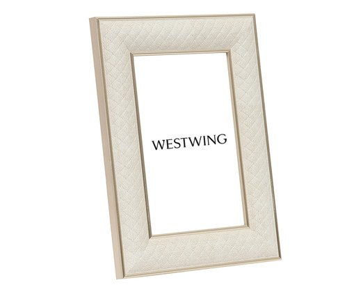 Porta-Retrato em Poliestireno e Vidro - 10X15, beige | WestwingNow