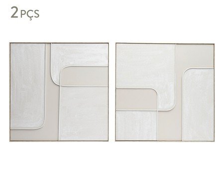 Kit Quadros em Poliestireno e Canvas 2 Pçs | Westwing