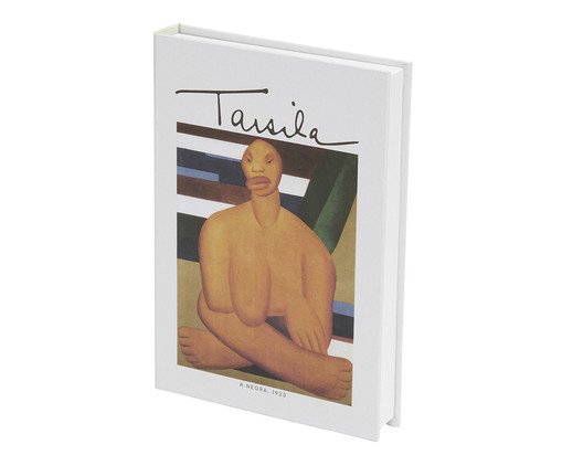 Livro-Caixa em Mdf e Canvas A Negra, Off White | WestwingNow