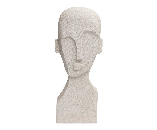 Escultura Face em Polirresina, Off White | WestwingNow
