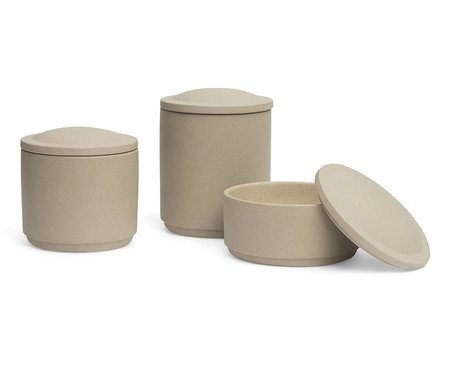 Kit Potes Decorativos em Cerâmica 3 Pçs | Westwing