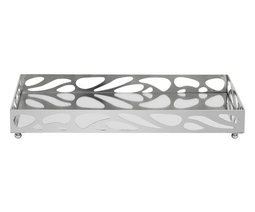 Bandeja em Metal Com Espelho, silver or metallic | WestwingNow