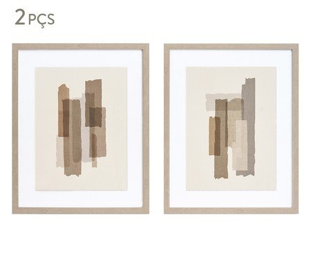 Kit Quadros em Poliestireno e Canvas 2 Pçs | Westwing
