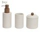 Kit em Polirresina Para Banheiro 3 Pçs, Off White | WestwingNow