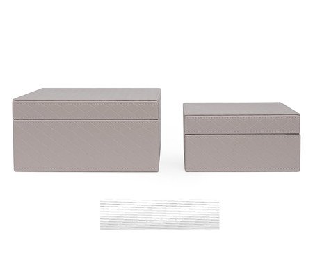 Kit Caixas em Em Mdf Com Revestimento em Pu 2 Pçs | Westwing