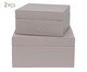 Kit Caixas em Em Mdf Com Revestimento em Pu 2 Pçs, grey | WestwingNow