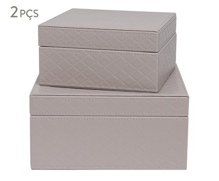 Kit Caixas em Em Mdf Com Revestimento em Pu 2 Pçs | Westwing