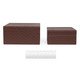 Kit Caixas em Em Mdf Com Revestimento em Pu 2 Pçs, brown | WestwingNow