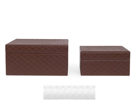 Kit Caixas em Em Mdf Com Revestimento em Pu 2 Pçs | Westwing