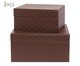 Kit Caixas em Em Mdf Com Revestimento em Pu 2 Pçs, brown | WestwingNow