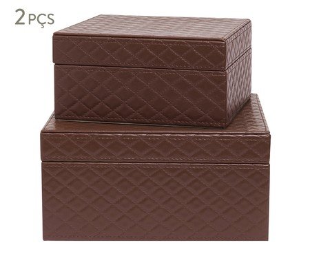 Kit Caixas em Em Mdf Com Revestimento em Pu 2 Pçs | Westwing