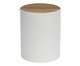 Lixeira em Metal e Madeira - 7 Litros, Off White | WestwingNow