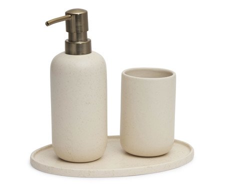 Kit em Cerâmica Para Banheiro 3 Pçs | Westwing