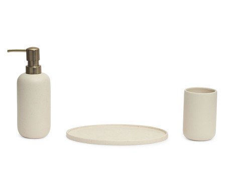 Kit em Cerâmica Para Banheiro 3 Pçs | Westwing