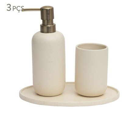 Kit em Cerâmica Para Banheiro 3 Pçs | Westwing