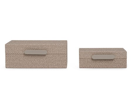 Kit Caixas em Mdf Com Revestimento em Pu 2 Pçs | Westwing