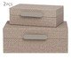 Kit Caixas em Mdf Com Revestimento em Pu 2 Pçs, beige | WestwingNow