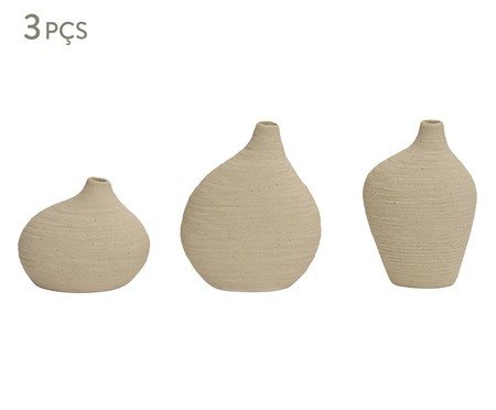 Kit Minivasos em Cerâmica 3 Pçs | Westwing