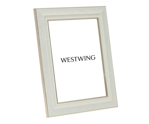 Porta-Retrato em Poliestireno e Vidro - 15X20, Off White | WestwingNow