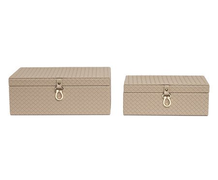 Kit Caixas em Mdf Com Revestimento em Pu 2 Pçs | Westwing
