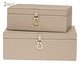Kit Caixas em Mdf Com Revestimento em Pu 2 Pçs, beige | WestwingNow