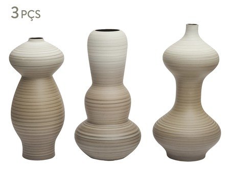 Kit Vasos em Cerâmica 3 Pçs | Westwing