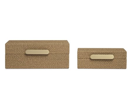 Kit Caixas em Mdf Com Revestimento em Pu 2 Pçs | Westwing