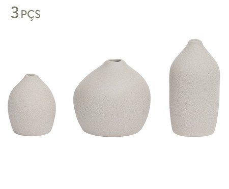 Kit Minivasos em Cerâmica 3 Pçs | Westwing