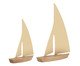 Kit Esculturas Barcos em Madeira e Metal 2 Pçs, gold | WestwingNow