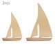 Kit Esculturas Barcos em Madeira e Metal 2 Pçs, gold | WestwingNow