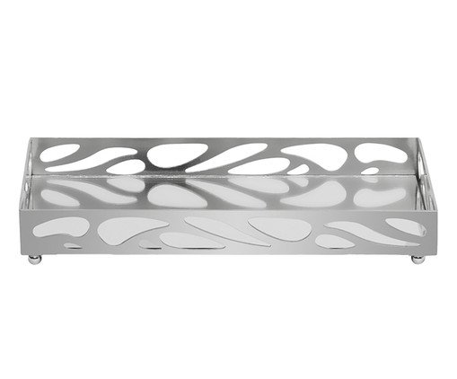 Bandeja em Metal Com Espelho, silver or metallic | WestwingNow