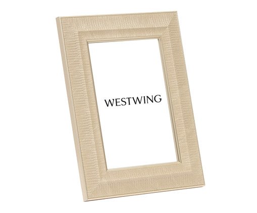 Porta-Retrato em Poliestireno e Vidro - 10X15, beige | WestwingNow