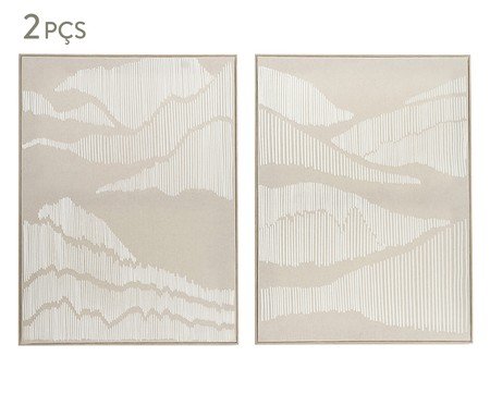 Kit Quadros em Mdf e Canvas Texturizado 2 Pçs | Westwing