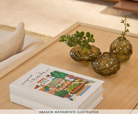 Livro-Caixa em Mdf e Canvas A Feira | Westwing