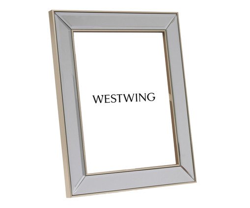 Porta-Retrato em Poliestireno e Vidro - 20X25, silver or metallic | WestwingNow